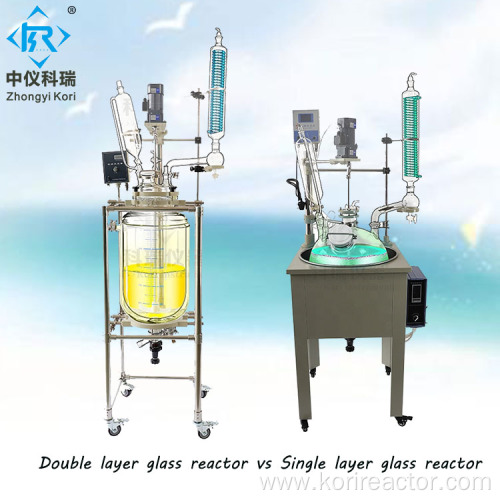 CE glass lined lab reactor 100l